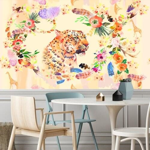 Psychedelic scene animal tapestry wall hanging Hippie tapestry beach towel shawl Bohemian home decoration background wall