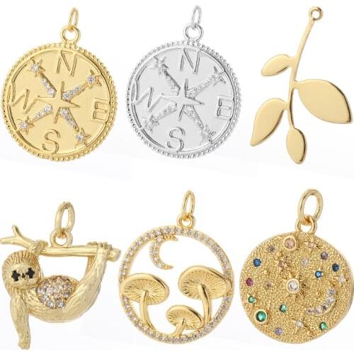 Mushroom Star Monkey Designer Diy Pendant Necklace Charms Gold Cute Earrings Charms for Jewelry Making Supplies Resin Butterfly