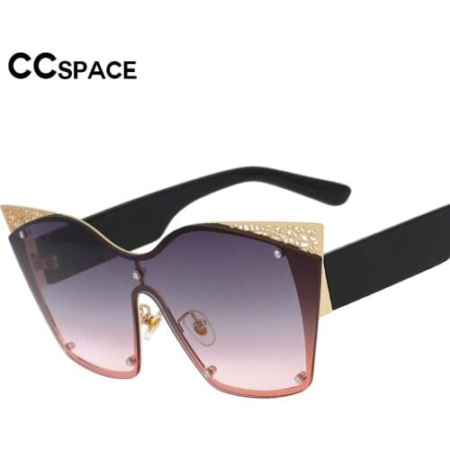 53108 Oversized Cat Eye Luxury Sunglasses Brand Designer Fashion Hollow Men Women Shades Uv400 Vintage Glasses