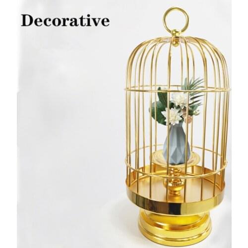 Wedding wrought bird cage flower cage candlestick artist decoration Crafts ornaments pre-function area decoration candle holder