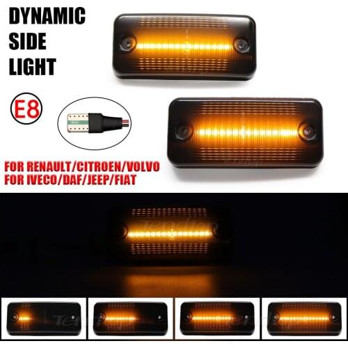 2/6Pcs For Fiat Ducato Citroen Relay Peugeot Boxer Renault Volvo Man Iveco Daily DAF Jeep Car Side Mirror Led Light