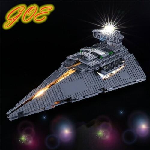 LED Lighting Up Kit For 75055 The Imperial Super Star Destroyer Bricks Model Toys (Light With Battery Box)