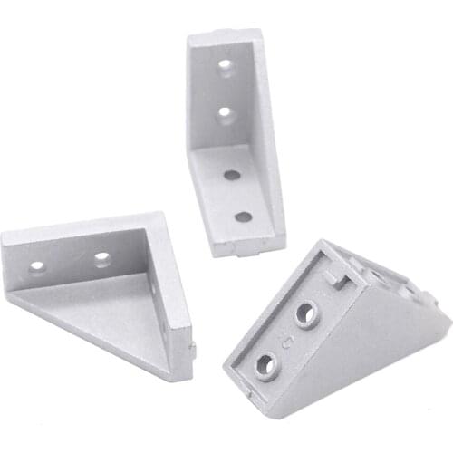 5pcs/lot 2040 Corner Fitting Angle Aluminum 20 x 40 L Connector Bracket Fastener Match Use 2040 Industrial Aluminum Profile