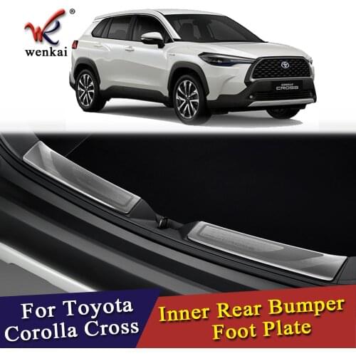 For Toyota Corolla Cross 2021 Inner Rear Bumper Foot Plate Protector Trim