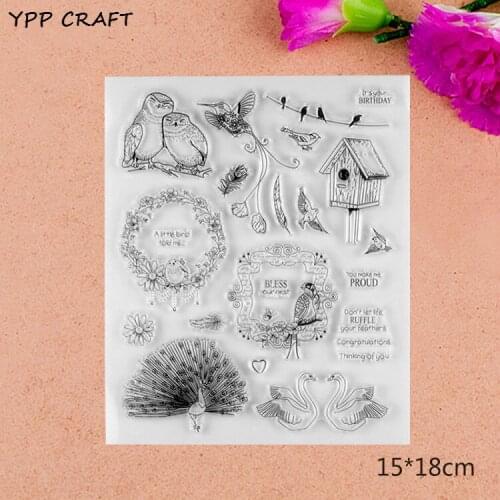 YPP CRAFT Cute Animals Transparent Clear Silicone Stamps for DIY Scrapbooking/Card Making/Kids Fun Decoration Supplies 107 107