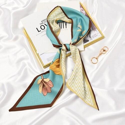 Women Hair Bands Scarves Headband Print Scrunchies Turban Neckerchief Scarf Belt Bag Neck Decorative Hair Accessories Hair Ties