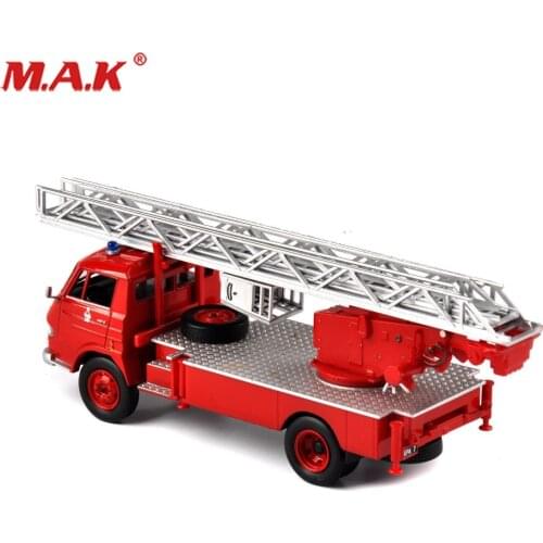1/43 Scale Red Diecast Pompiers Vehicles Ladder Fire Truck Model Kid Toys For Collection Children Boys Toys