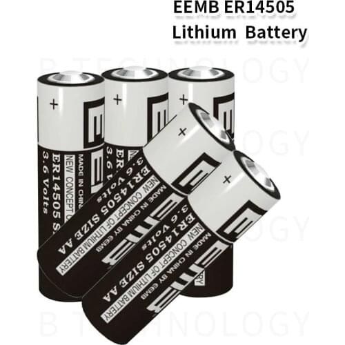 10pcs EEMB ER14505 AA 3.6V 2400mAh Lithium Battery Brand New,Patrolling rod lithium battery PLC instrument battery