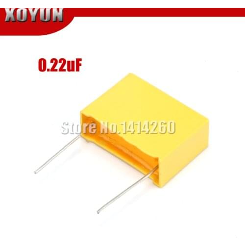 10pcs 220nF capacitor X2 capacitor 275VAC 220NF Pitch 15mm X2 Polypropylene film capacitor 0.22uF