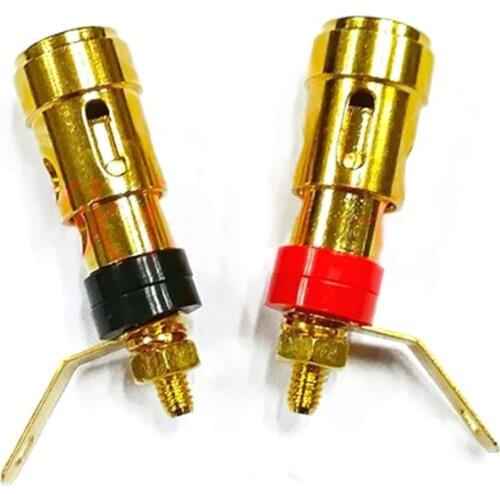 2PCS Panel mount socket RCA adapter press type self-locking socket gold plated dapter high quality aiti-corrosive