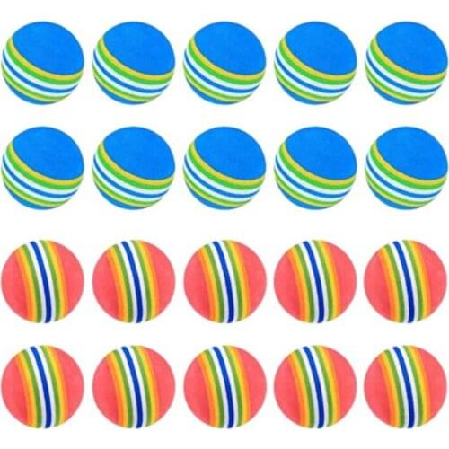 20 Pcs Golf BallsSoft Foam Garden Golf Balls Practice Golf Balls Sponge Rainbow Golf Balls for Indoor Outdoor