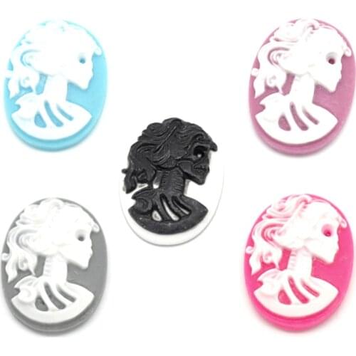 20Pcs Mixed Flatback White Skull Resin Decoration Crafts Beads Flatback Cabochon Scrapbook DIY Embellishments Accessories
