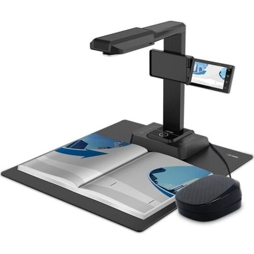 20MP High Speed Document Camera Flatten Book Scanner OCR A3 A4 Document Scanner With Display