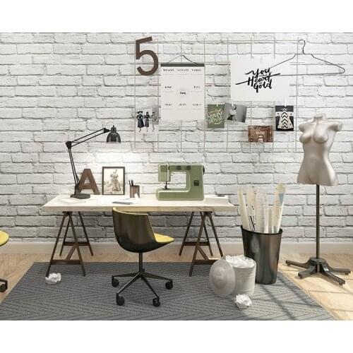 Custom 3D Wallpaper Modern 3D Stereo White Brick Wall Purple Dandelion Photo Mural Living Room TV Bedroom Art Home Decor Fresco