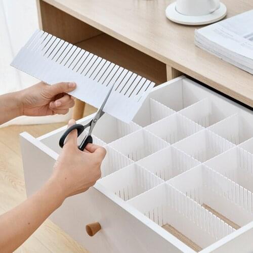 5 PCS Free Combination Drawer Storage Divider DIY Household Partition Plate Partition Board Sorting Grid Sorting Baffle