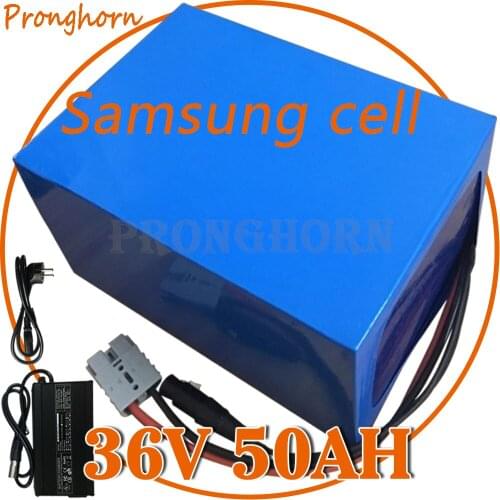 500W 1000W 36V Scooter Battery 36V 30Ah 35Ah 40Ah 45Ah 50Ah Electric Bicycle Samsung Lithium Battery with 30A BMS+42V 5A Charger