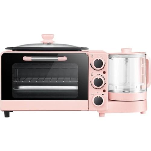 7.8L Electric Breakfast Machine Multifunctional Oven Mini Bread Sandwich Toaster Frying Pan Electric Kettle Boiler with Timer