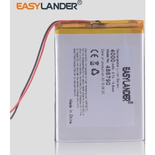 4000mah battery for tablet replacement 486790 3.7V lithium ion rechargeable high capacity