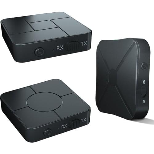 KN326 Bluetooth 5.0 Audio Transmitter Receiver 3.5mm AUX Jack RCA Wireless Music Audio Adapter with Mic for Car PC TV Headphones