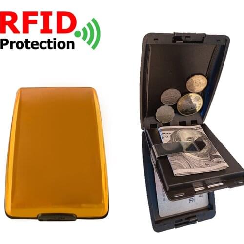 Aluminum Alloy RFID Bank Card Case Bank Card Holder Men Women Money Bag Multi-function Wallet Business Card Case