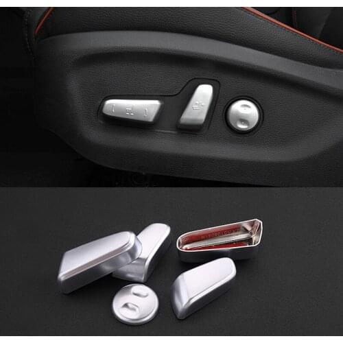For Hyundai Tucson accessories 2015 2016 2017 2018 ABS Chrome LHD Car Seat Adjustment Knob Button Switch Styling