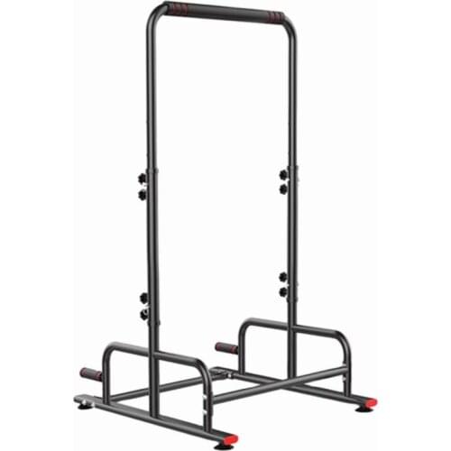 728 Indoor Fitness Single Parallel Bars Multifunctional Pull Up Bar With Suction Cup 5 Gears Adjustable Height Horizontal Bar