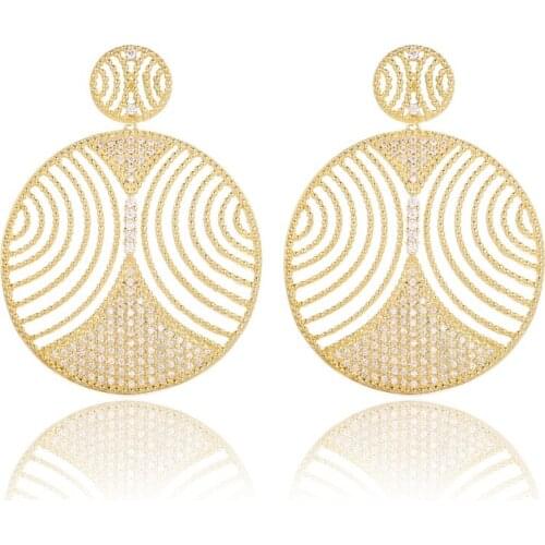 GrayBirds New Style Gorgeous Earrings For Wedding Girls Luxury Jewelry AAA Zircon Round Element XYE052