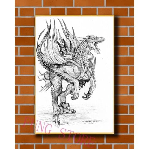 K004 Science Fiction Mech Warrior Robot Monster Originality Custom Silk Poster Home Deco Wall Art Christmas Gift