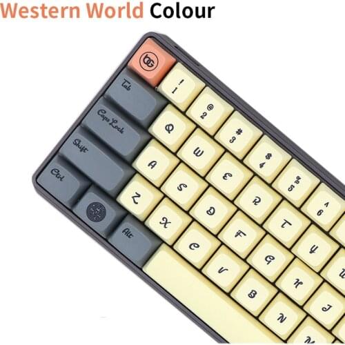 Keypro Western World Ethermal Dye Sublimation fonts PBT keycap For Wired USB mechanical keyboard Cherry MX switch keycaps