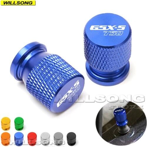 Wheel Tire Tyre Valve Air Port Stem Cover Cap Airtight Plug For SUZUKI GSX-S750 GSXS750 Motorcycle Accessories CNC LOGO