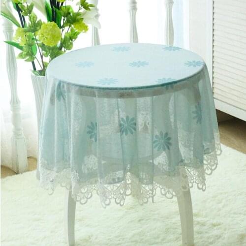 Lace Round Tablecloth Blending Waterproof Rectangle Square Dining Table Cloth Dustproof Table Cover tapetes toalha de Home Use