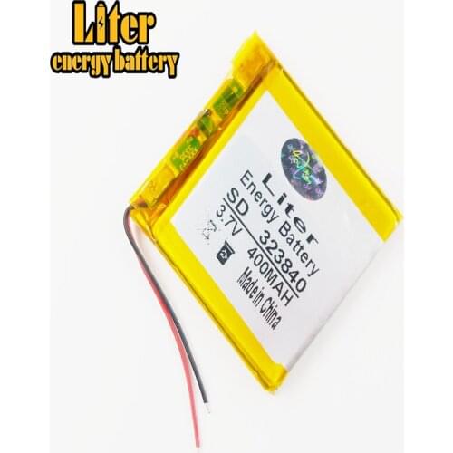 3.7V 323840 033840 303840 400MAH MP3 recorder Instruments lithium polymer battery