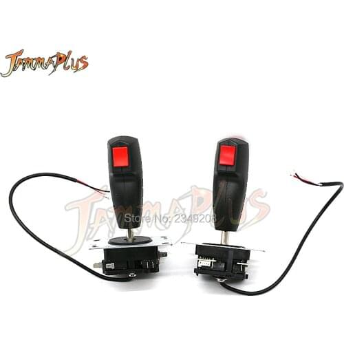 Mini grab Arcade flight yoke stick Joystick 8 way joystick with two trigger and top fire buttons arcade joystick