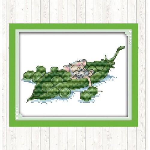 The Little Mouse Cotton Thread Embroidery Needlework Sets Wall Home Decor DIY Needlework Crafts Cross Stitch Kits Patterns Kits