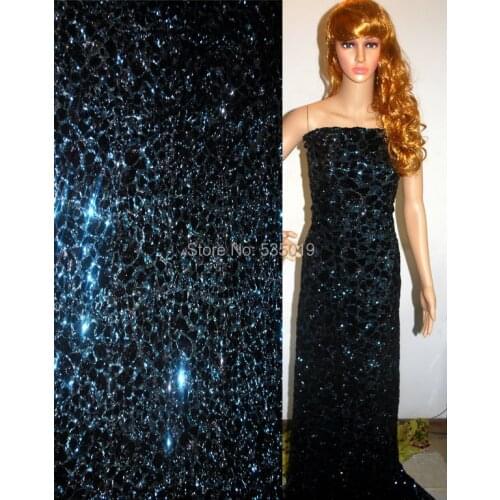 New quality swiss voile laces switzerland embroidery fabric black sequin guipure lace fabric for sewing tissue material meters