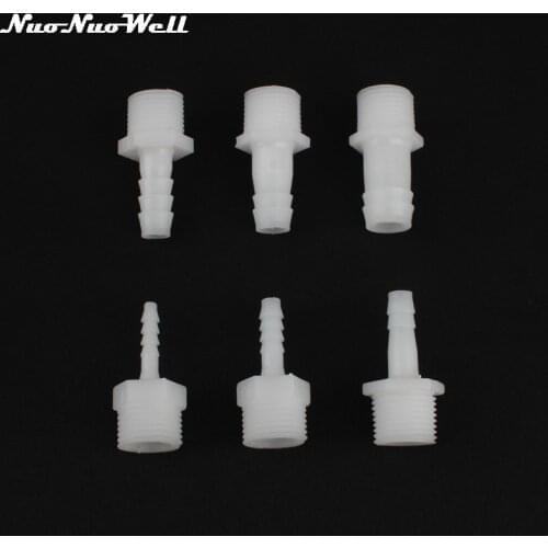 NuoNuoWell Food Grade 1/2" Thread to 4mm~ 1/2"-20mm Hose Straight Connector Aquarium Air Pump Pipe Fish Tank Adapter