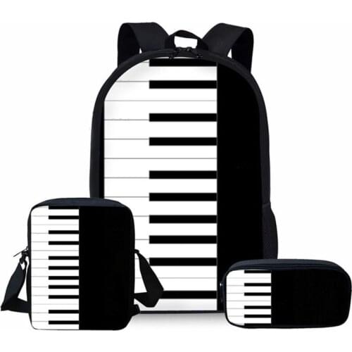 Piano Music Note 3D Print Children School Bags for Kids Shoulder Bagpack Teenager Book Bags Girls Boys Primary School Bag Custom