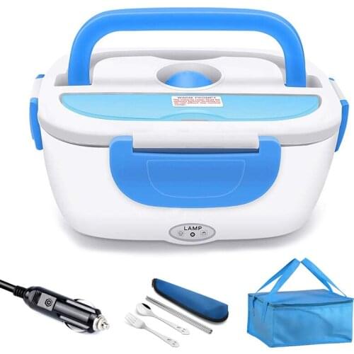 Plastic Electric Lunch Box 12V Portable Driver Outdoor Travel Camping Food Warmer Container Heater Car Heating Bento Box