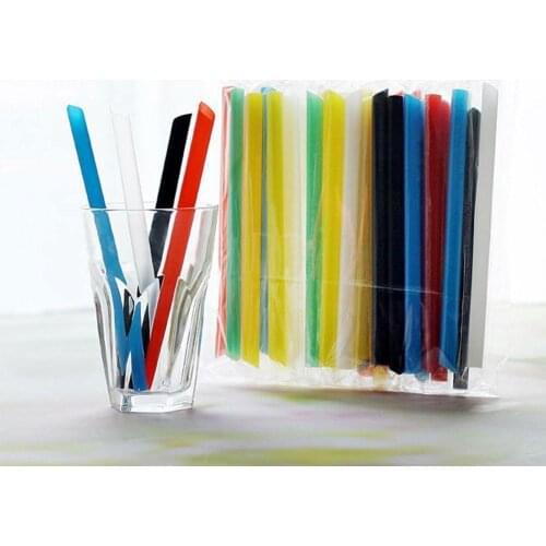 100pcs/bag Straws Colorful Bubble Tea Milk Drinking Straws 21cm Disposable Big Wide Boba Tea Smoothie Straw Bar Party Supplies