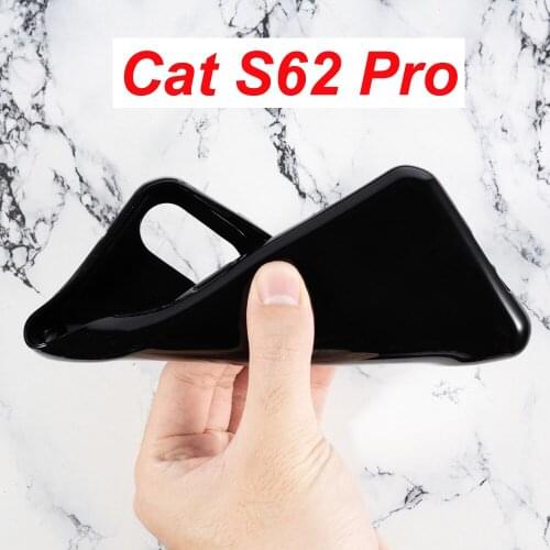 Silicon Cover For Cat S62 Pro Bumper Case Soft TPU Matte Black Phone Protector Shell For Caterpillar S62 Protective Glass Cover