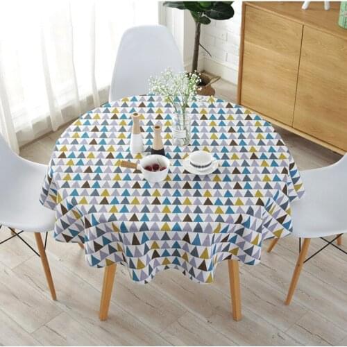 Nordic Simple Cotton Round Table Cloth Cotton Linen Tablecloth Tablecloth