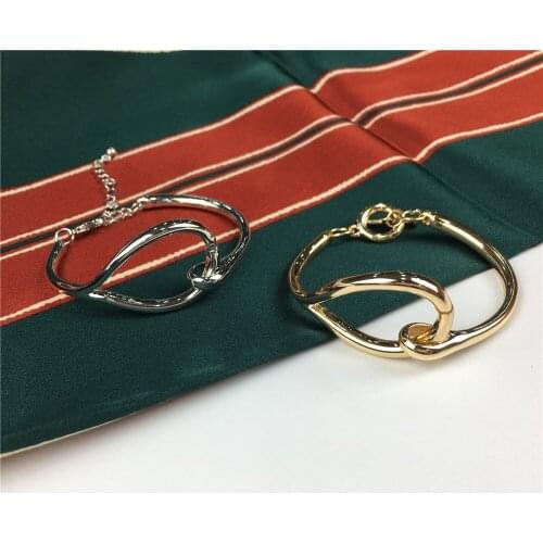 Stylish Gold or Rhodium Color Plating T O Bar Enclosure Bracelet For Women Girl Gorgeous Casual Elegant Special Jewelry Gift