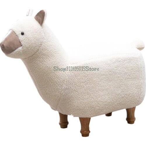 Childrens Shoe Stool Cute Elephant Shoe Stool Storage Alpaca Stool Simple Creative Cartoon Animal Stool