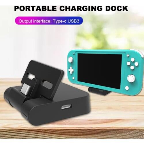 For Switch Lite Host Charging Base Game Machine Universal Folding Bracket Charging Charger Type-C USB 3.0