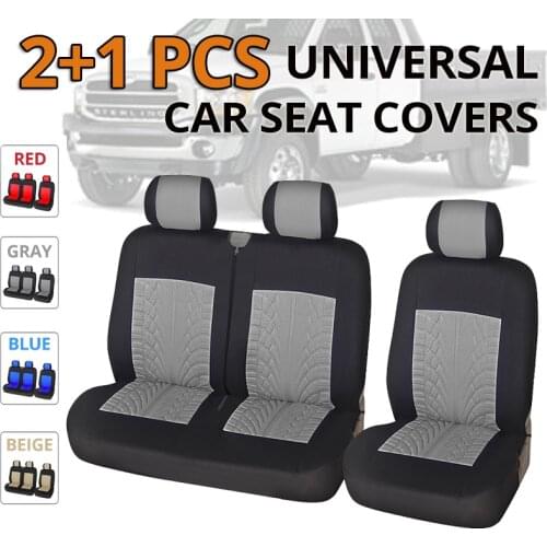 Universal 2+1 Seat Covers Car Seat Covers Protector for Transporter/Van,Universal Polyester Fabric Car Covers,Truck Accessories
