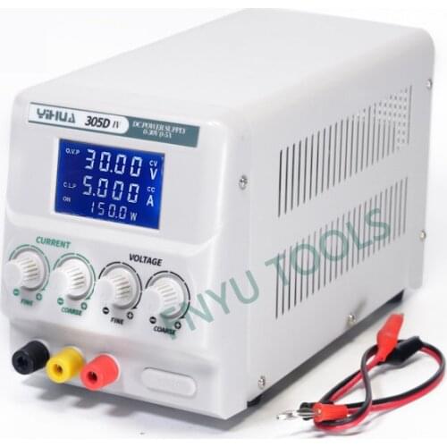 YIHUA 305D-IV High Precision Adjustable 4 Digital Display Dc Voltage Switch Power Supply 30V/5A Voltage Regulators Power Supply