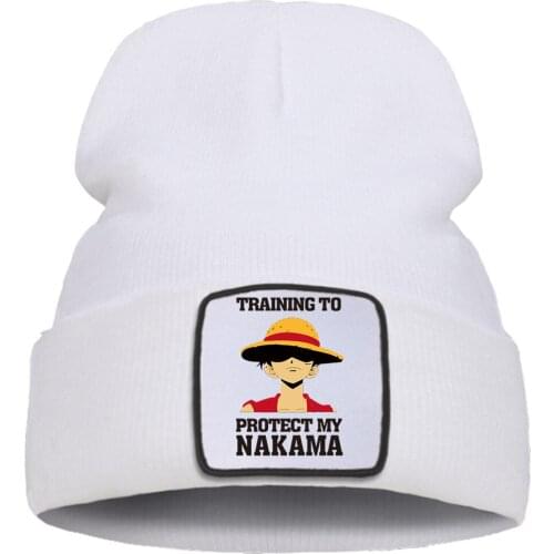 Luffy Japan Anime One Piece Ski Knitted Cap Casual Unisex Bonnet Caps Hot Sale Warm Cotton Beanie Hats Flexible Sport Wool Hat