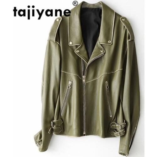 Jacket Winter Autumn Women Genuine Leather Jacket Women Sheepskin Coat 2021 Moto Women Coats Famale Clothes HQ19-TZY8904A WPY94