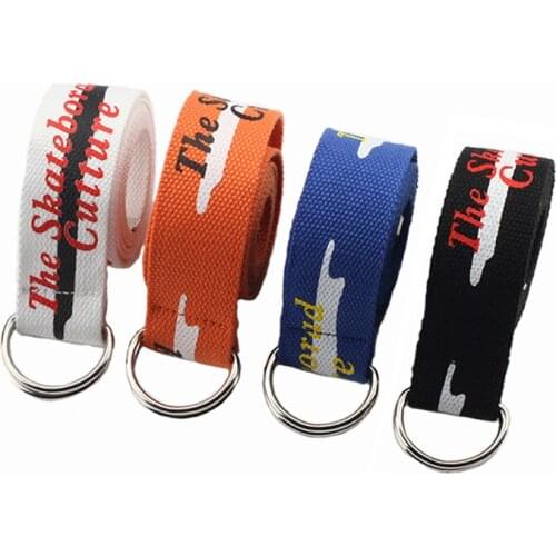 Womens Belt New Style Alloy D-Ring Nylon Canvas Men Casual Wild Jeans Fashion Belt Personality Female Decorative Long Belts