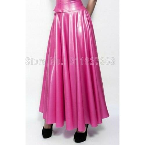 100% Natural Handsome Latex Rubber Women Dress Long Skirt Party Night Club Wear (Skirt Only)
